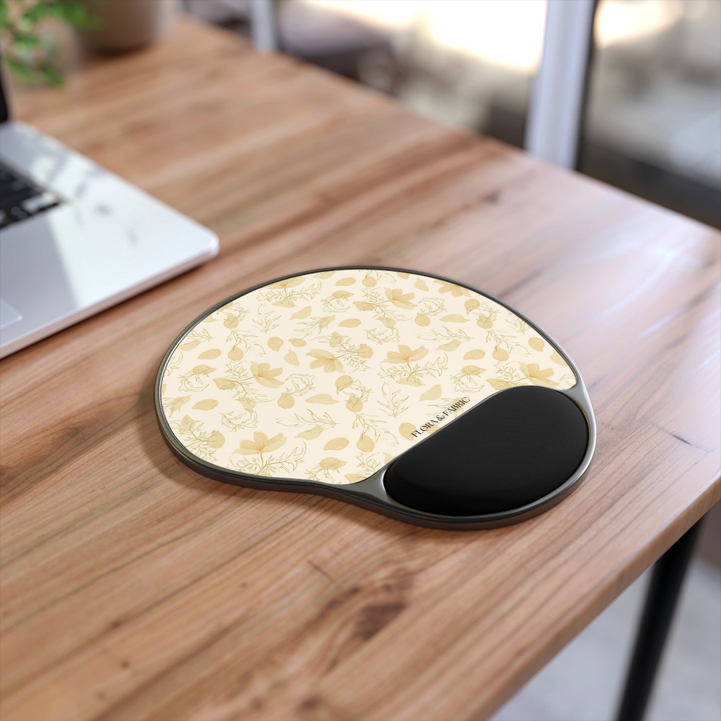 Lily Mouse Pad with Wrist Rest — Floral Comfort Desk Pad