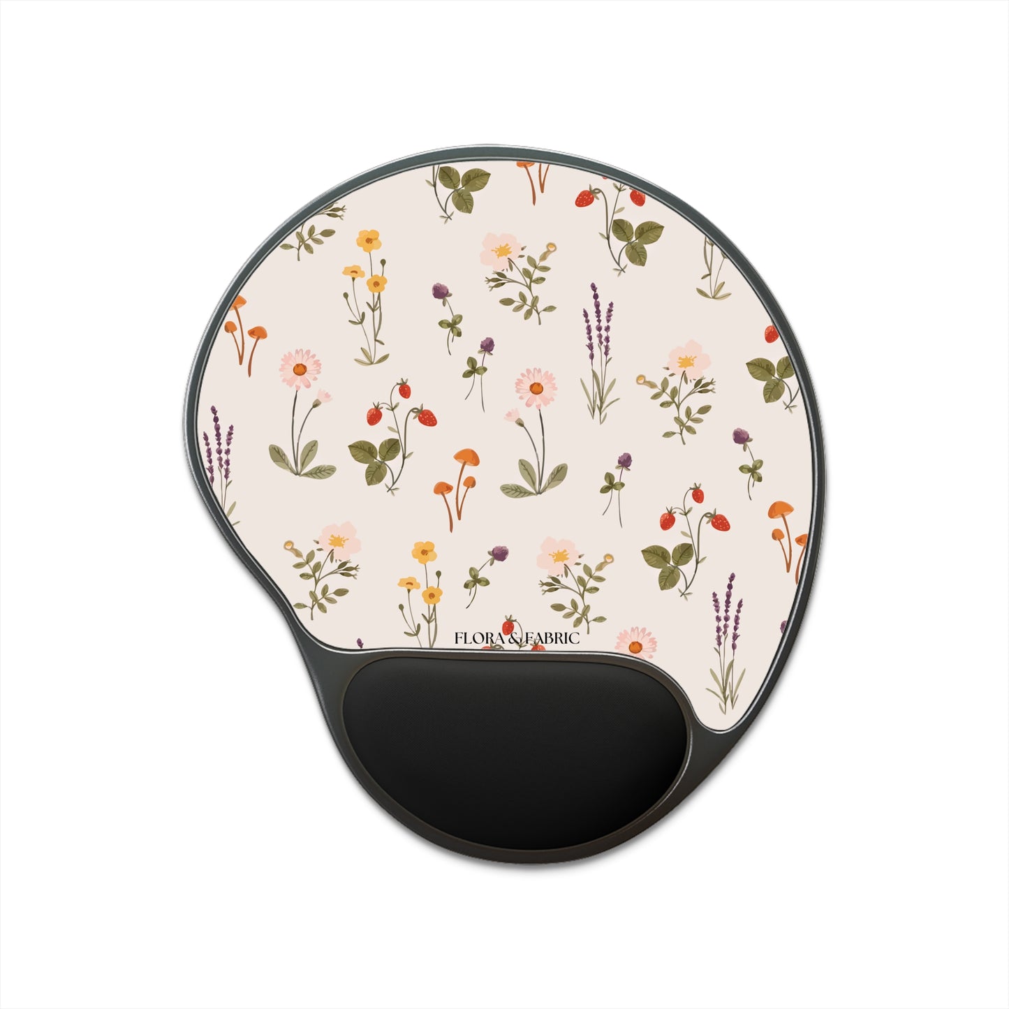Floral Ergonomic Mouse Pad with Wrist Rest – Elegant Desk Accessory