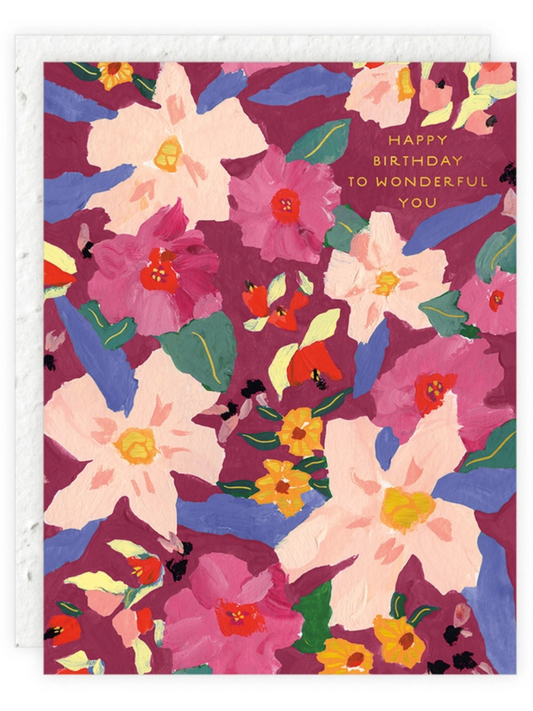 Flowers for Sunday - Seeded Birthday Card