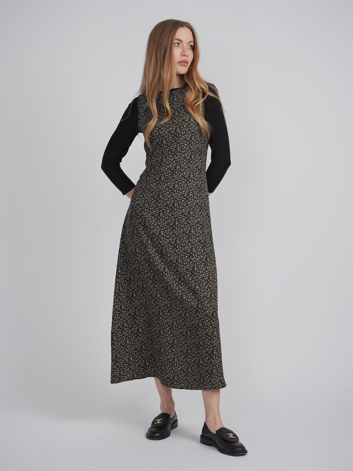 Floral Woven Jumper with Back Zip