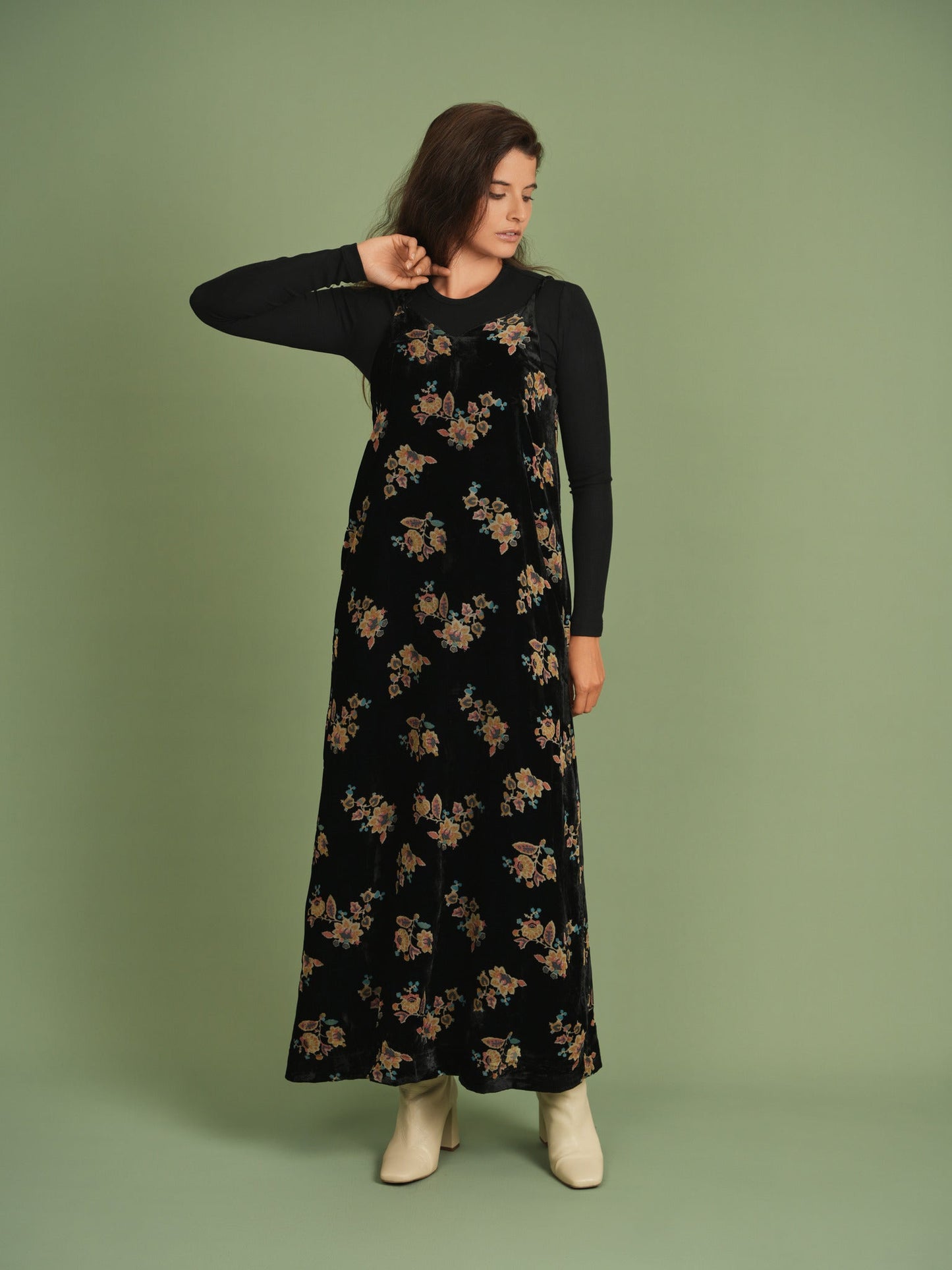 Velvet Burnout Floral Jumper