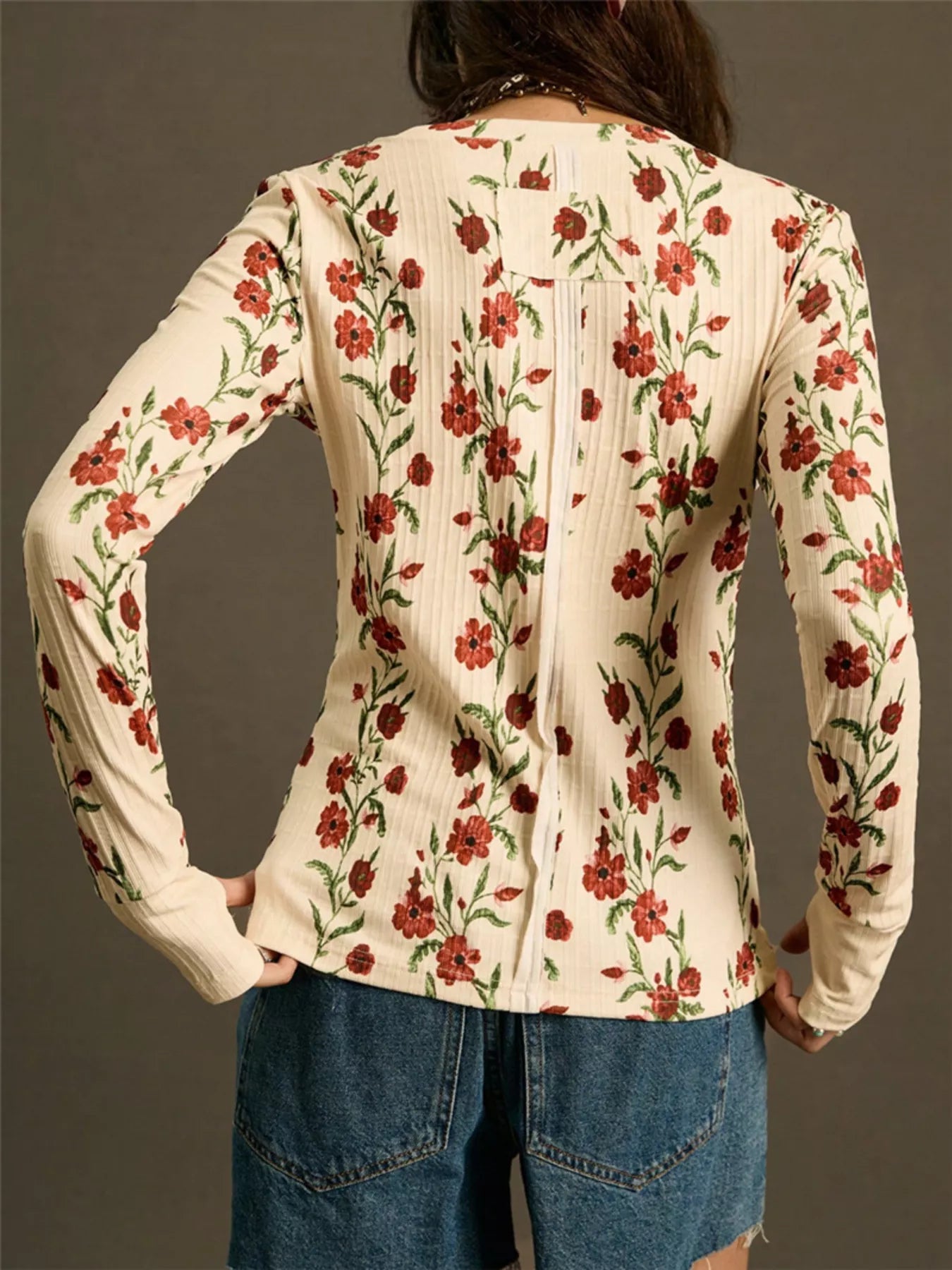 Floral Print Long Sleeve Top