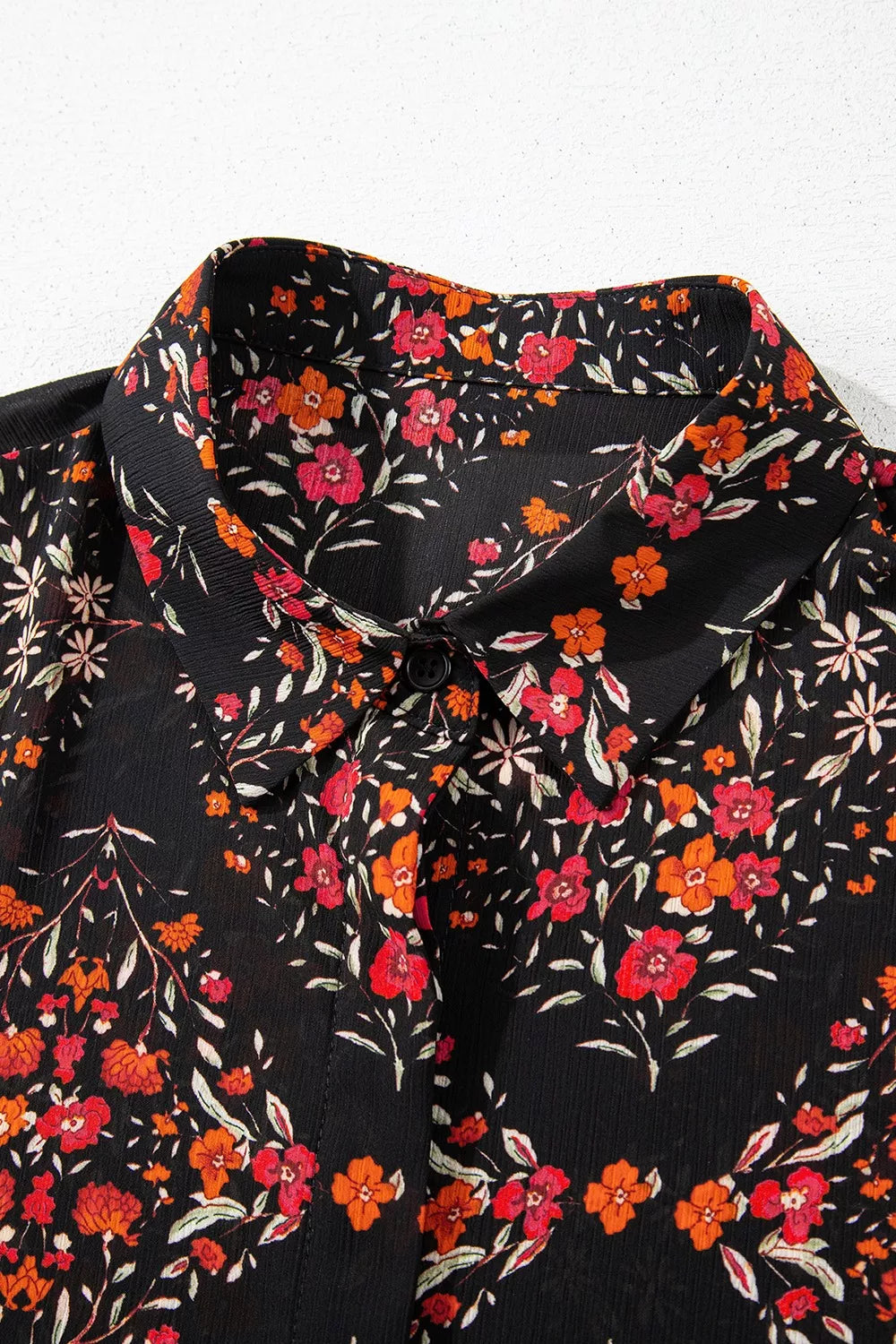 Vintage Floral Button-Down Shirt