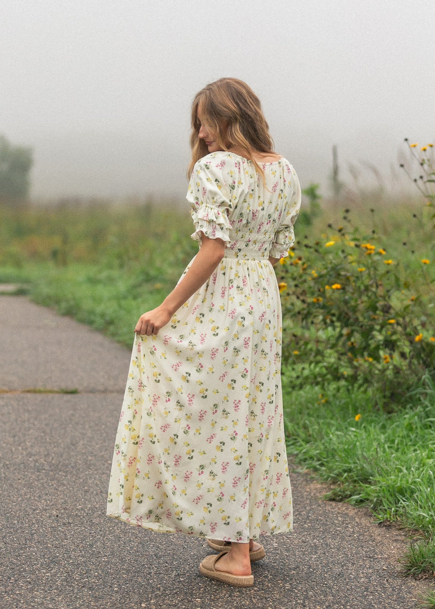 Celine Puff Sleeve Maxi Dress