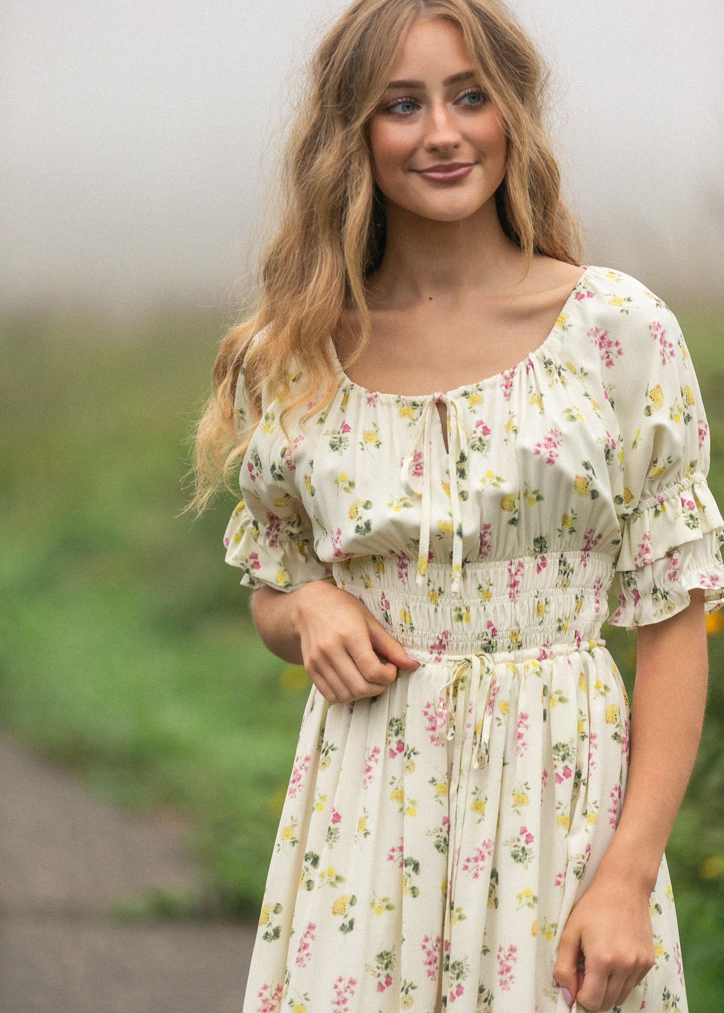 Celine Puff Sleeve Maxi Dress