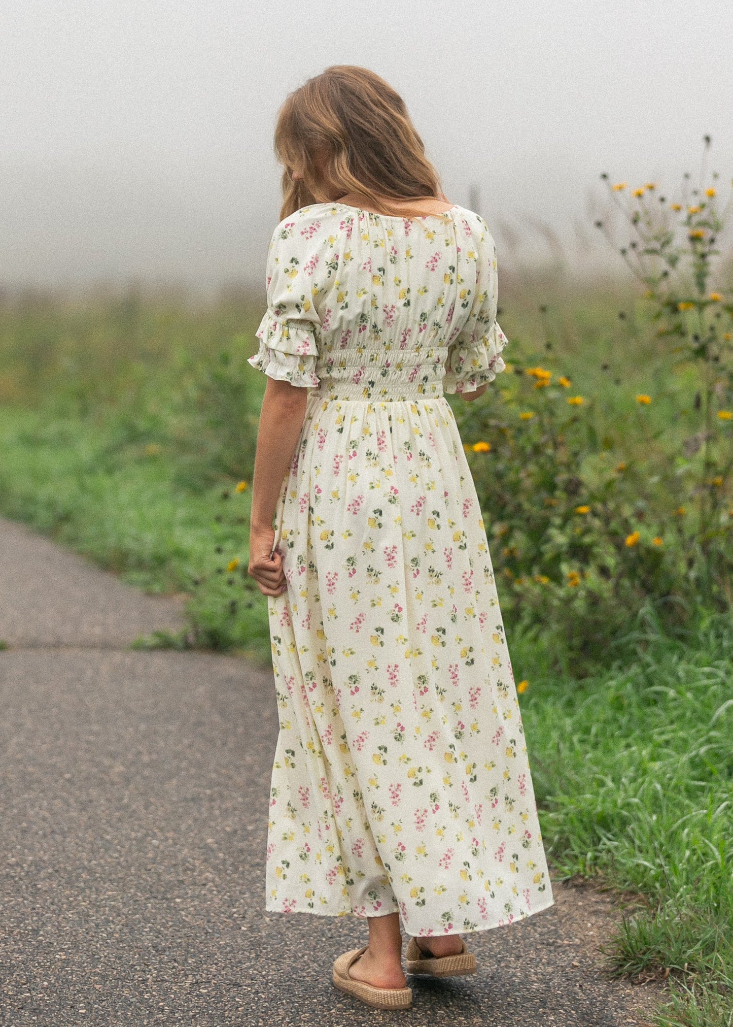 Celine Puff Sleeve Maxi Dress
