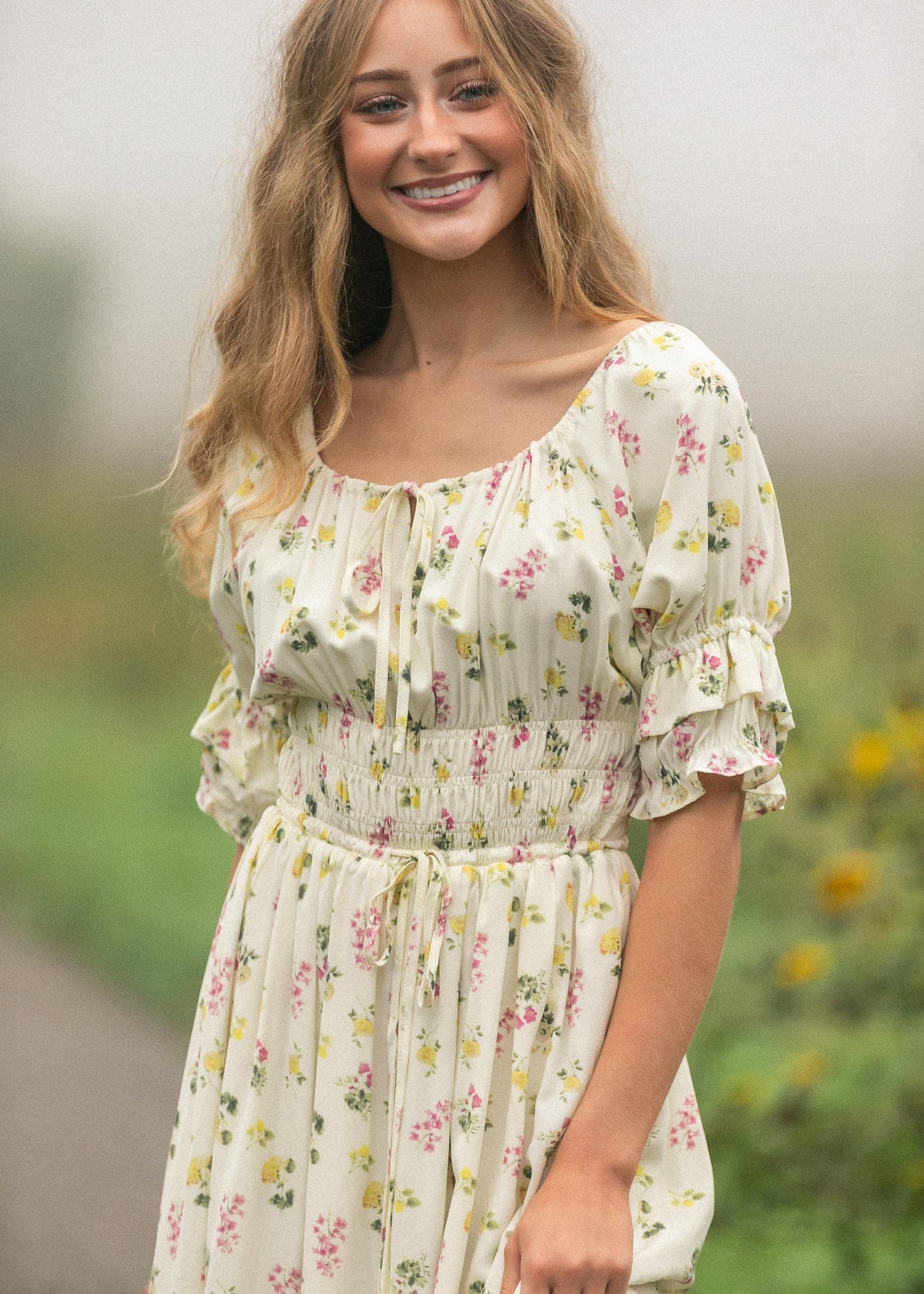 Celine Puff Sleeve Maxi Dress