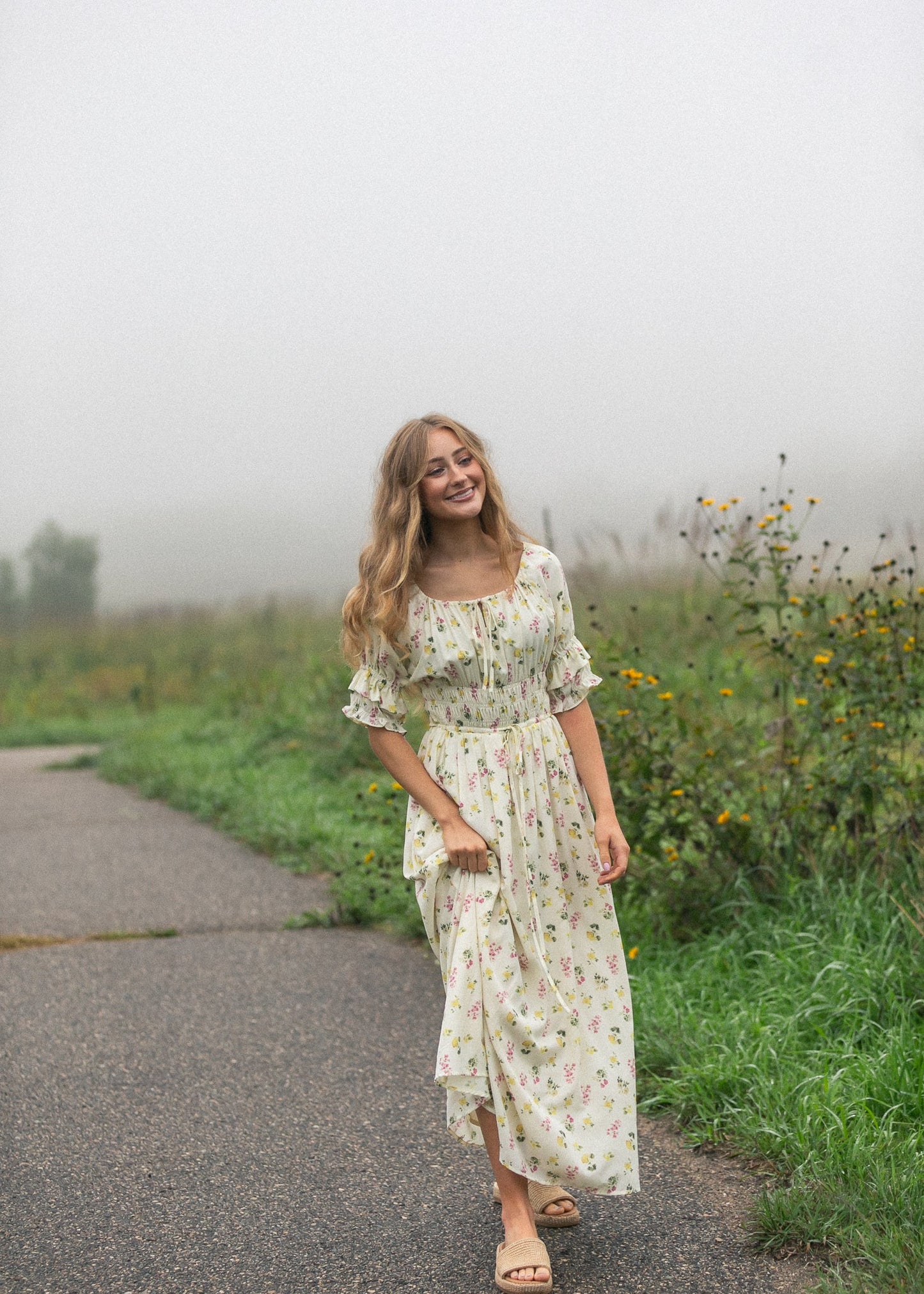 Celine Puff Sleeve Maxi Dress