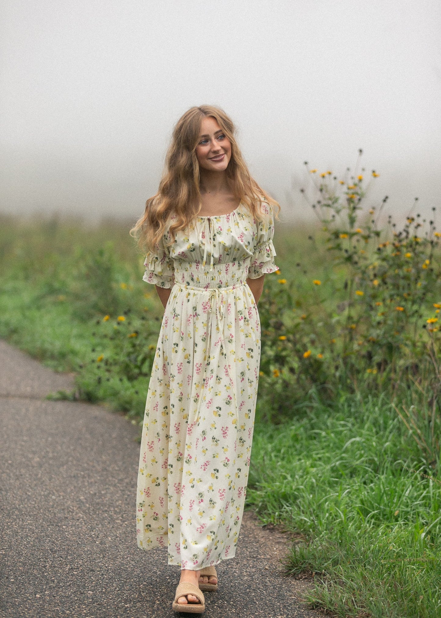 Celine Puff Sleeve Maxi Dress