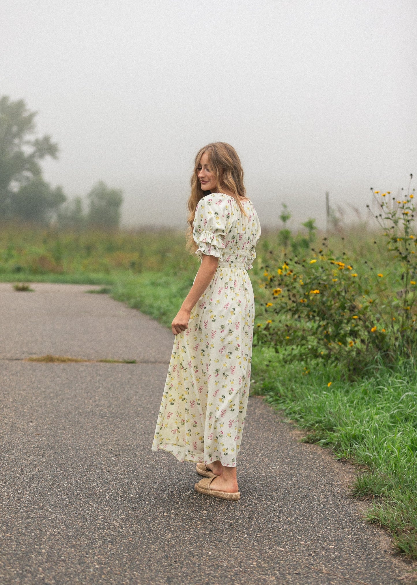 Celine Puff Sleeve Maxi Dress