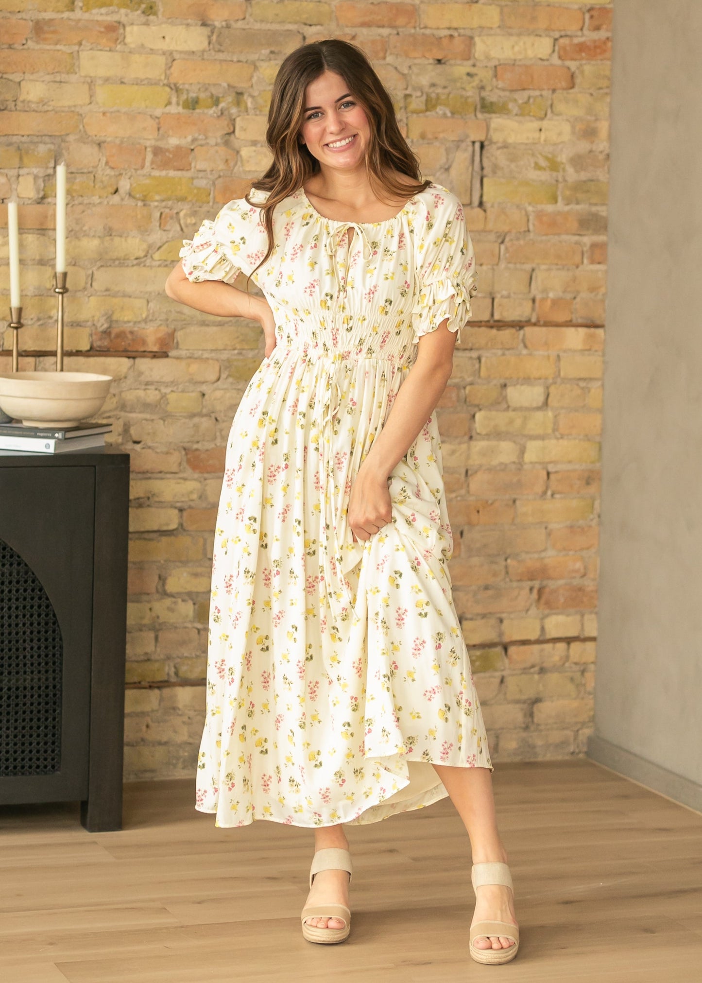 Celine Puff Sleeve Maxi Dress