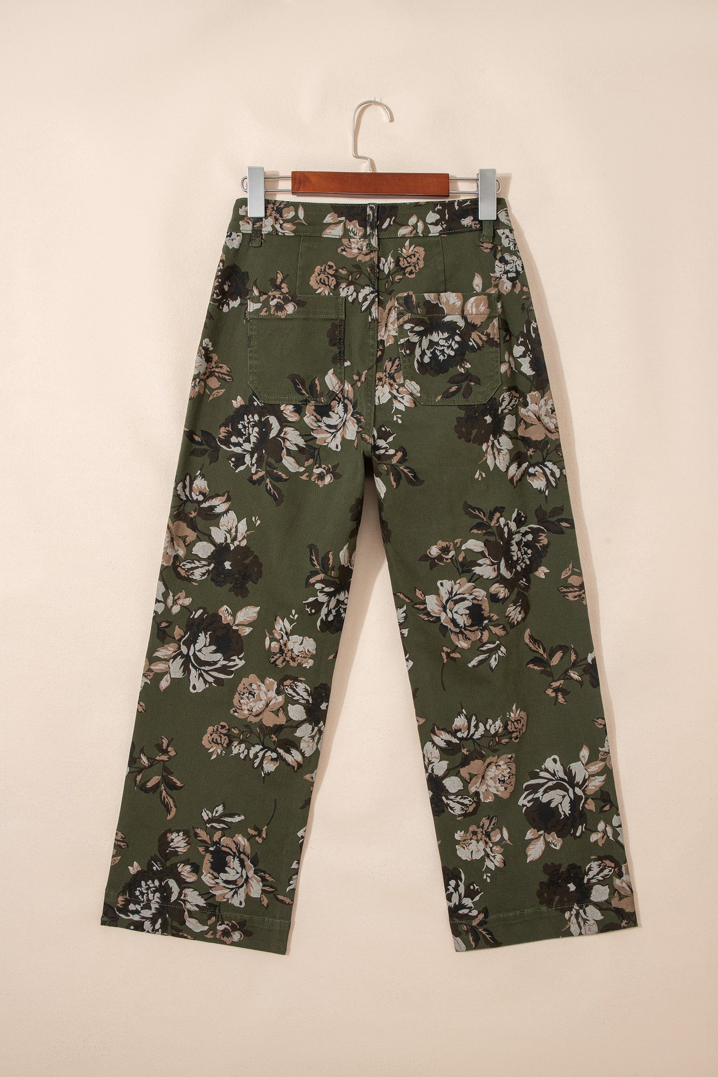 Floral Denim Straight Leg Jeans
