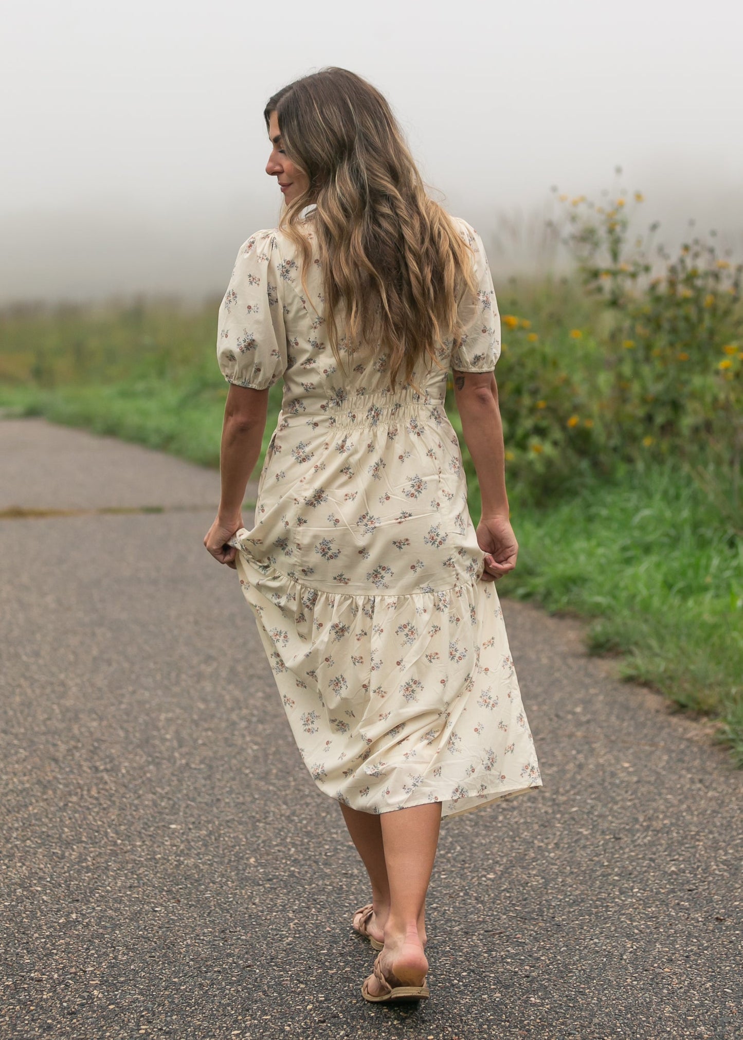 Katrina Half Sleeve Midi Dress