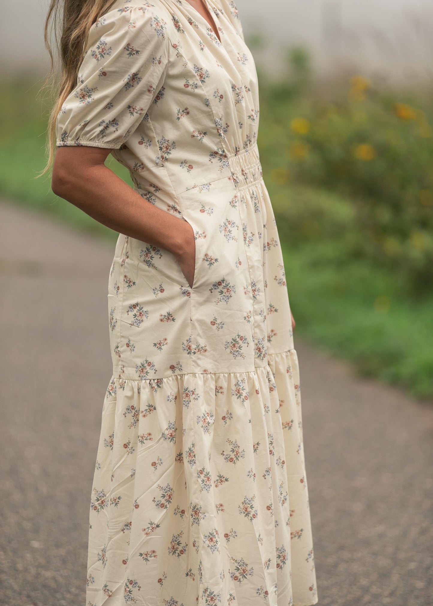 Katrina Half Sleeve Midi Dress