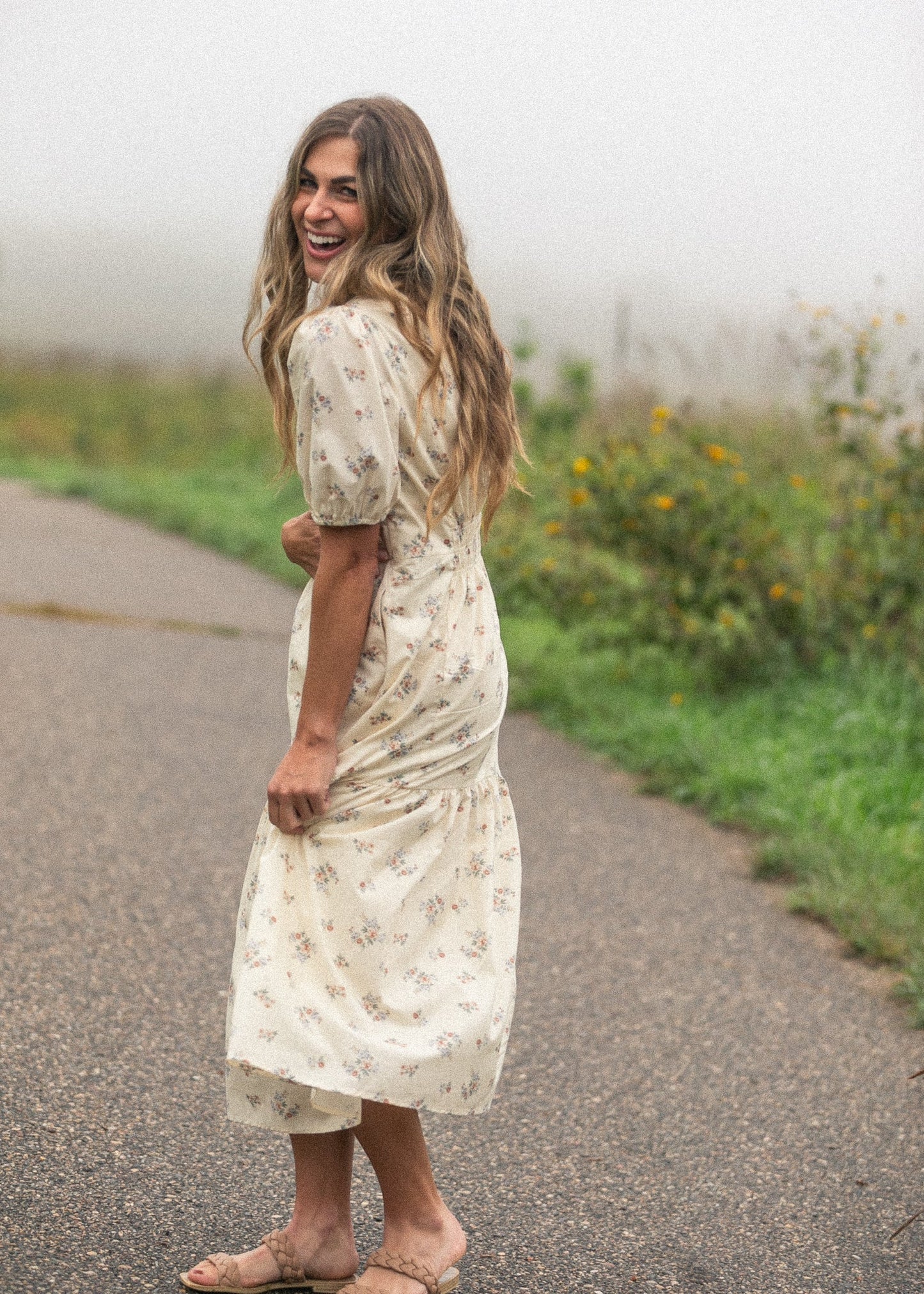 Katrina Half Sleeve Midi Dress
