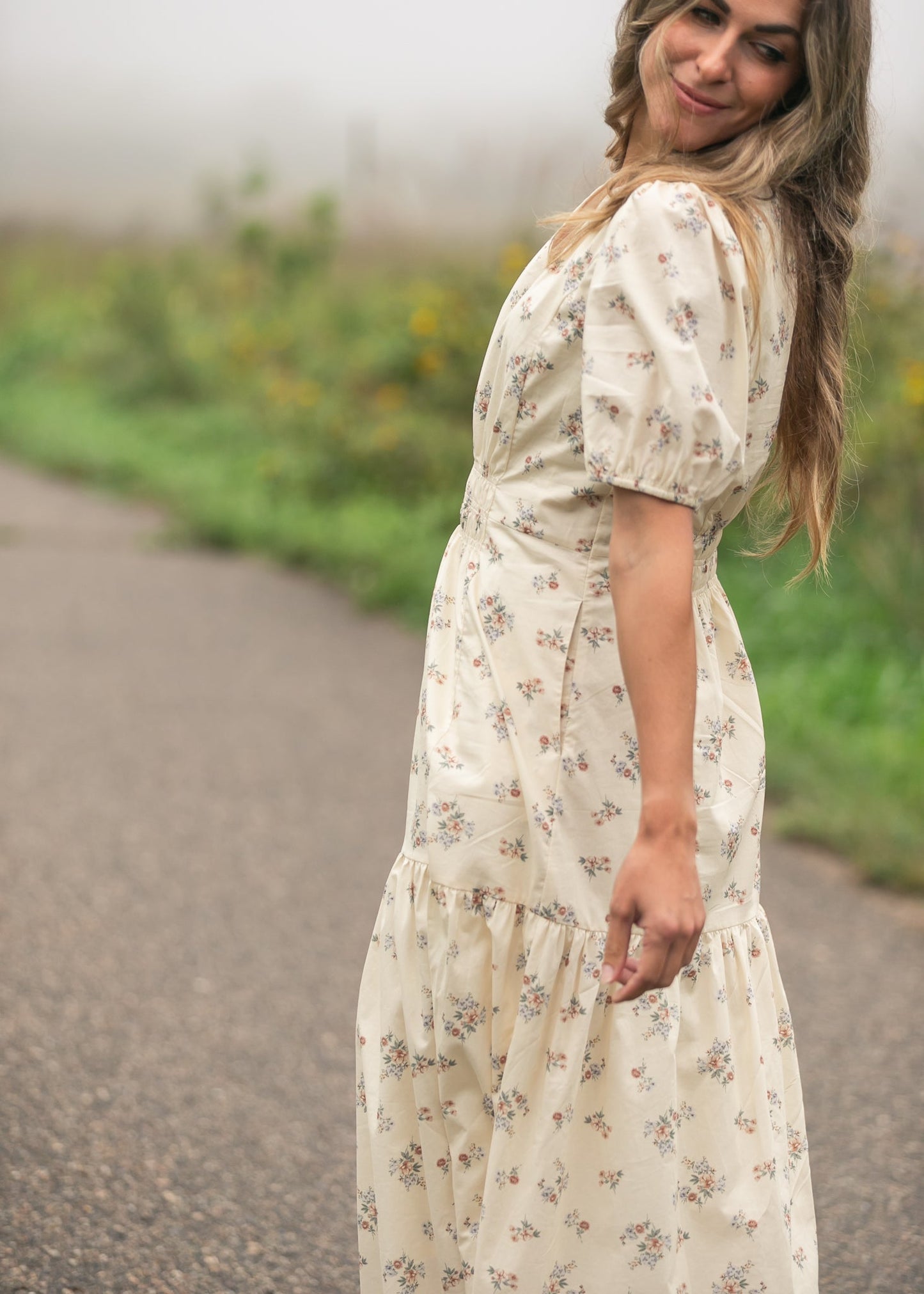 Katrina Half Sleeve Midi Dress