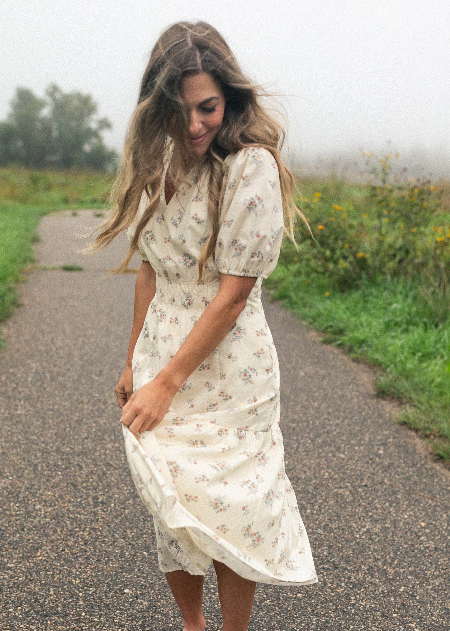 Katrina Half Sleeve Midi Dress
