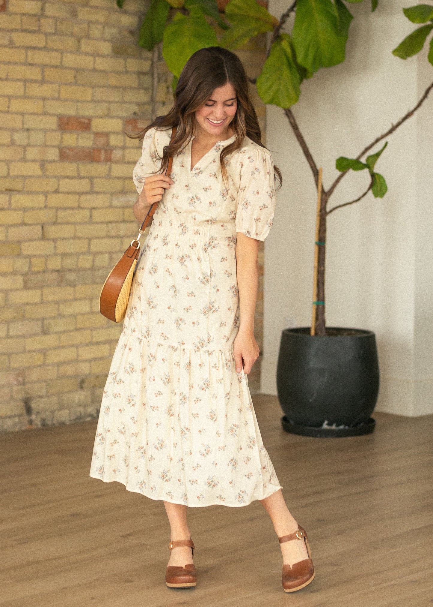 Katrina Half Sleeve Midi Dress