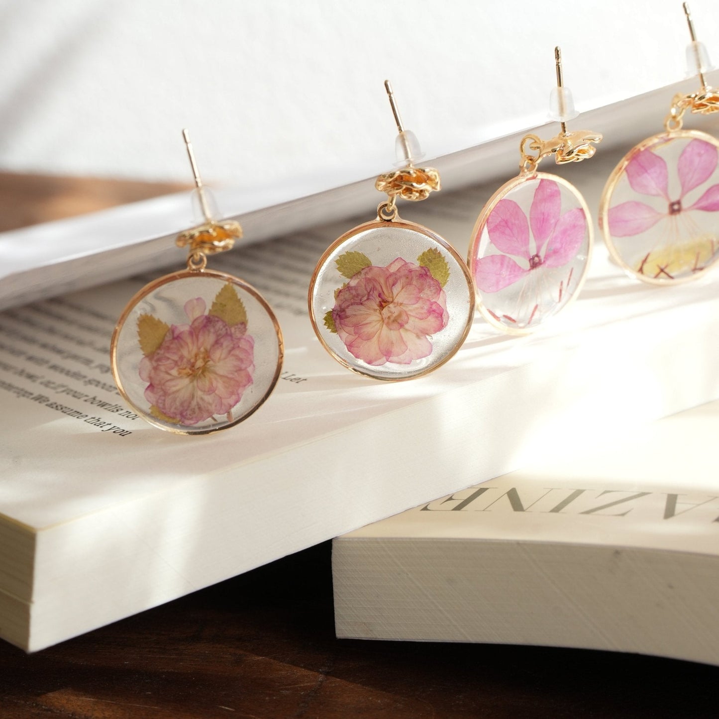 "The Secret Garden" Pressed Flower Earring Set — Botanical Bundle